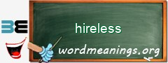 WordMeaning blackboard for hireless